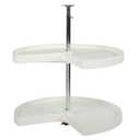 Real Solutions for Real Life 32 in. H x 24 in. W x 24in. D 2-Shelf Kidney Shaped Lazy Susan Cabinet Organizer