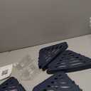 Sotfamily Plastic Shower Caddy Corner (For 90 Only), 4 Pack Adhesive Corner Shower Shelves for Bathroom Organizers and Storage, Navy