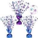 Ceenna 3 Piece Winter Wonderland Snowflake Table Centerpieces Party Decorations Frozen Birthday Metallic Glitter Foil Table Decor for Winter Frozen Birthday Snow Spray Christmas Party Favor Supplies