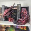 Dragons Awakening Book End – Fantasy Book Nook Insert for Dragon Readers – Unique Home Decor for Bookshelves & Libraries (Head and Tail - Inferno Dragon)