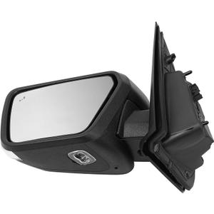 Manual Folding Heated Side Door Mirror For 2021 2022 2023Ford F150 11pin Models Only, Left Driver Side Wing Mirror W/Blind Spot Indicator (Left Driver Side)
