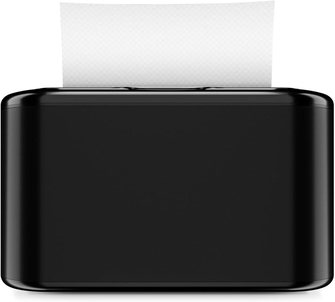 Xlxker Multifold Paper Towel Dispenser Countertop, Hand Towel Dispenser for Bedroom, Bathroom, Kitchen, Toilet (Black)