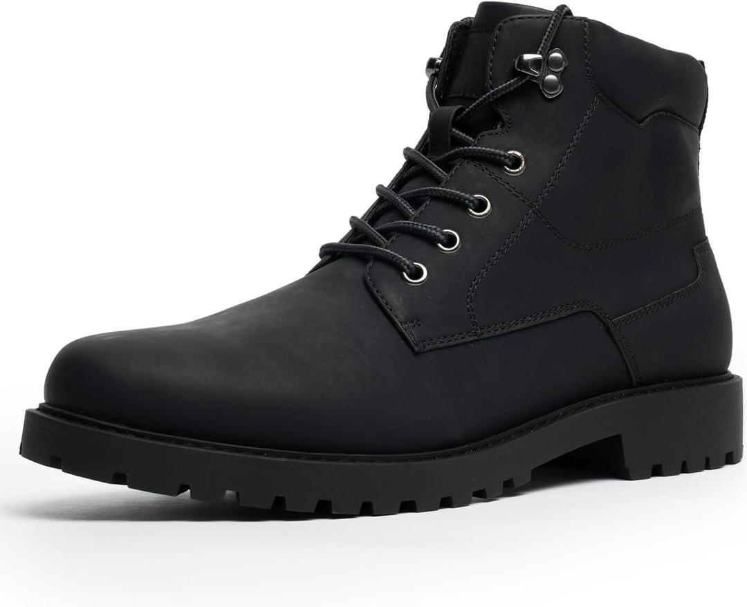 CGRRBW Men's Hiking Boots, Anti-Slip Outdoor Climbing Work Trekking Shoes for Men (10, Black)