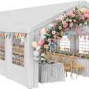 YITAHOME 20x40FT Party Tent Heavy Duty Wedding Tent Event Shelters Outdoor Canopy Upgraded Galvanized Steel Carport with Removable Sidewall Windows for Commercial and Parties (White)