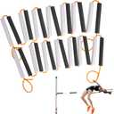2Pack Elastic Krossband Crossbar,13Ft High Jump Training Equipment,Foldable Gymnastics Bar,Long High Jumping Bungee Elastic Crossbar,Pole Vault Training Jump Bands for High Jump Practice