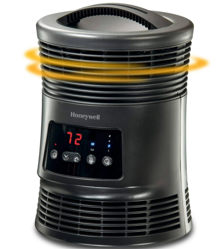 Honeywell HHF370B 360 Digital Surround Fan Forced Heater, Black