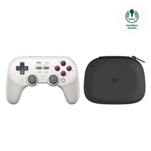 8Bitdo Pro 2 Wireless Bluetooth Controller with Travel Case, Hall Effect Joystick Update, Retro Gamepad for Switch/Switch 2, PC, Android, and Steam Deck & Apple (G Classic Edition)