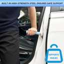 3 x Car Door Handle for Elderly, Portable Car Assist Handle, with Car Grab Handle, Vehicle Assist Handles Designed for Seniors and Handicapped (Blue - 1 Pack Handle + Strap)