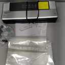 Bonsenkitchen Vacuum Sealer Machine | Compact Food Sealer for Kitchen Storage & Meal Prep | Multiple Modes | External Vacuum System | 5 Bags, Silver