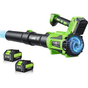 Leaf Blower Cordless, 650CFM Electric Leaf Blower with 2 x 5.0Ah Batteries and Charger, 6-Speed Modes, Brushless Motor, Powerful Blowers for Lawn Care, Yard, Patio, Dust, Blowing Leaves