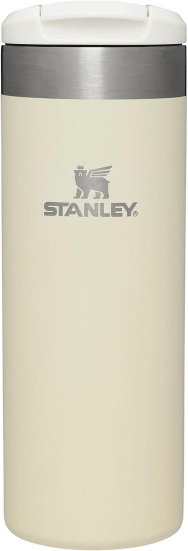 Stanley AeroLight Transit Bottle 16 oz | Locking Drink Through Lid | Leak Resistant Water Bottle or Coffee Travel Mug | Lightweight Insulated Stainless Steel | BPA-Free | Cream Glimmer