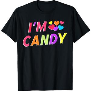 Groovy I'm Candy I Love To Eat Candy Funny Couple Matching T-Shirt
