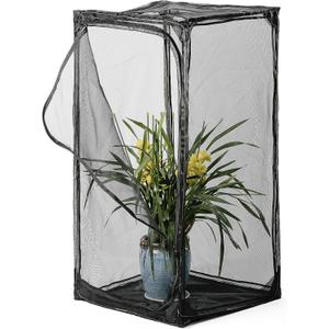 46" Heavy Duty Monarch Butterfly Habitat, Outdoor Collapsible Insect Mesh Cage Terrarium Pop-up with Zipper Protection and Detachable Bottom 23 x 23 x 46 inches