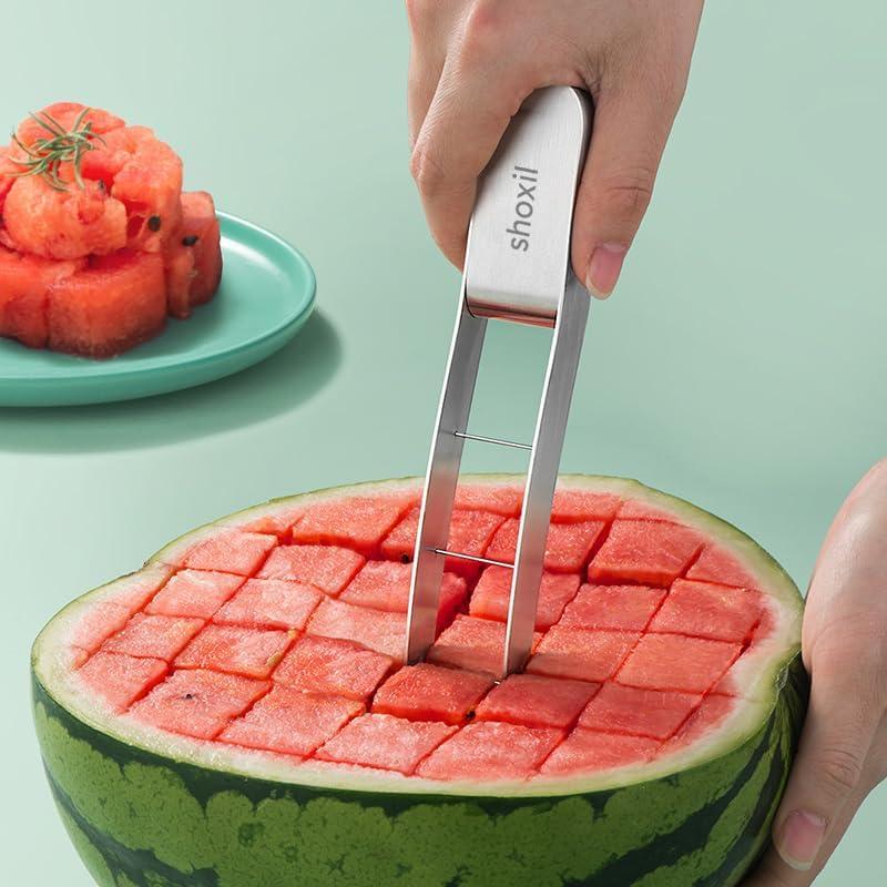 Watermelon Cutter Slicer Cut Watermelon Into Cubes Knife Melon Baller for Kitchen Gadgets Useful Cool Tool