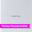 Kiera Grace Jocelyn Photo Album, 80-Page Photo Book with CD Storage Pocket, Holds 400 4 x 6 Pictures, Ideal for Weddings and Scrapbooks, Enhances Bookshelf Decor, White