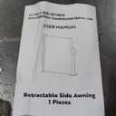 GarveeLife 71 in x138 in Retractable Side Awning for Patio, Retractable Privacy Screen Protection Awning, Waterproof & UV-Resistant Folding Privacy Divider, for Patio, Balcony and Pools, Light Grey