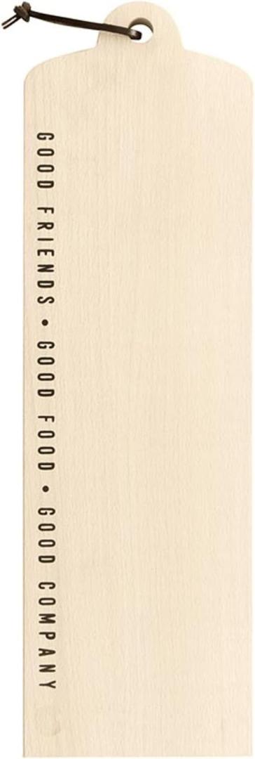 Santa Barbara Design Studio Charcuterie Boards Rectangular Beechwood Wood Serving Tray for Cheese, Meat, and Fruit, 24" x 7.25", Good Company