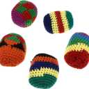 Outdoor Bean Bags 6 Pieces Funny Hacky Ball Sacks Assoerted Colors Woven Kickball Soft Knitted Kick Balls for Beginners Outdoor Playset