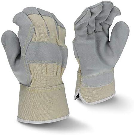 Pack of 3, Radians RWG3400W Side Split Gray Cowhide Leather Glove - Size 2X