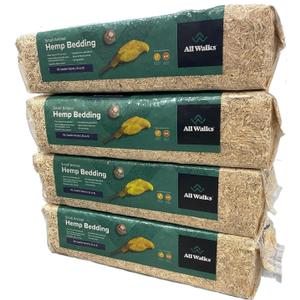 All Walks 40 Liter Hemp Bedding for Chicken Coops, Guinea Pigs, Hamsters, Rabbits, and Other Small Animals - 100% Natural, Superior Odor Control, Sustainably Sourced Pet Bedding - Made in America