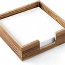 Napkin Holder for Table, Burnt Wood Napkins Holders For Paper Napkins, Farmhouse Square Napkin Holders for Kitchen Home Dinner Table Decor, Napkin Dispenser for Luncheon (Brown)