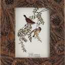 Small Vintage Picture Frames 2.5x3.5 - Antique Wallet Size Picture Frames 2.5 X 3.5, Brown 2.5 X 3.5 Frame Ornate For Tabletop Photo Display And Wall Hanging, Mini Photo Frame 2.5 X3.5