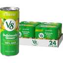 V8 Deliciously Green 100% Fruit and Vegetable Juice, 8 fl oz Can (6 Pack) (Case of 4)