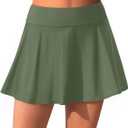 Aqua Eve Women Swim Skirt Tummy Control Swimsuit Skirt High Waisted Bathing Suit Bottom (Available in Plus)