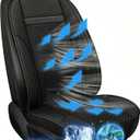 SriGM Cooling Car Seat Cushion 12V Summer Seat Rapid Cooling Seat Cover Breathable Automotive Cooler Pad for Cars Cooling SUV Truck Universal Fit 1 Pack Black (Black seat Cushion and Back Cushion)