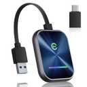 CarPlay Wireless Adapter 2025 - Wireless Upgrade for iPhone, Converts Wired CarPlay into Wireless, USB-A/C Plug & Play, Compatible with iOS 10+ & Vehicles with Apple CarPlay