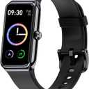 Fitness Tracker with 24/7 Heart Rate, Blood Pressure Sleep Tracking,104 Sports Modes Calories Smart Watch,IP68 Waterproof Step Counter Activity Trackers Pedometer for Android & iPhone Women Men (Black)