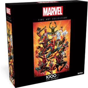 Buffalo Games  Marvel Spider-Geddon 1000 Piece Jigsaw Puzzle  Fine Art Collection Colorful Puzzle for Adults  Precision-Cut Pieces, Beautiful Artwork, and Hours of Relaxing Fun