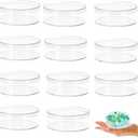 KissYou Acrylic Box Clear Round Box with Lid 12 Packs Small Mini Round Container Cookie Candy Sweets Easter Party Favor Gifts Box