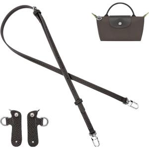 Purse Straps Replacement, Leather Handbag Crossbody Shoulder Strap Kit Adjustable for Mini Longcamp Tote Bag Women (Terra)