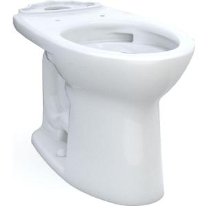 TOTO Drake Elongated Universal Height TORNADO FLUSH Toilet Bowl with CEFIONTECT, Cotton White - C776CEFG#01