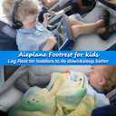 Qivine Toddler Airplane Bed, Traveling Airplane Bed with Fasten Belt, Flight Air Plane Seat Extender for Kids, Portable Beds Toddler Airplanes Seat Extender for Boys (Gray)