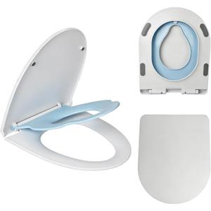Toddler Toilet Seat with Built-In BlueChild Seat Soft Close D Shape