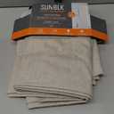 SUN+BLK Bradley Total Blackout Curtain Textured Thermal Insulated 1 Panel with Rod Pocket, Khaki, 52x84, Wide Width