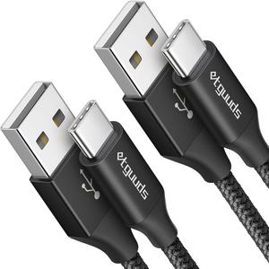 Etguuds Long USB A to USB C Cable 10ft, 2-Pack Fast Charging Type C Charger Cord for iPhone 17 16 15 Pro Max Plus Air 16e, Samsung Galaxy S25 S24 S23 S22 S21 S20 S10 Note 20 A17 A16 A15 A26 A36 A56