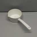 Enamel Milk Pan, 1.2L Mini Butter Warmer, Enamelware Saucepan Pan with Pour Spout, Nonstick Enamel Milk Pot, Butter Melting Pot for Induction Electric Gas Stoves