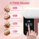 UV Nail Lamp for Desk, Rechargeable Nail Care Device for Toenail & Fingernails, Cordless UV Light with 4 Colors & 4 Timers, Rotatable Panel UV Protection Nail Desk Lamp for Nail Care