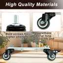 Mobile Pulley Holder for Oil Filled Radiator 360° Swivel Electric Heater Frame Base with Black Wheels Easy to Install