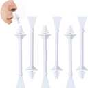 SUERBEATY 60 Pcs Nose Wax Sticks, Hair Wax Applicator with Disposable Spatulas for Nostril Cleaning, Ear Face Hair Removal for Men Women, Painless