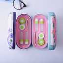 2-In-1 Glasses Case Len Case & Eye Glasses Double Layer Storage Case with Mirror - Fresh Creative Double Sided Portable Design Perfect for Home, Office and Travel (Pink)