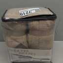 Pinch Pleat 60 Inch Wide Semi Sheer Curtains 102 Inches Long for Dining Room, Dark Flax Memory Trained Natural Thick Linen Light Filtering Aesthetic Windows Curtain & Drapes with Back Tab 2 Panels Set