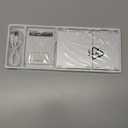 Samsers Foldable Bluetooth Keyboard with Touchpad - Portable Wireless Keyboard with Holder, Rechargeable Full Size Ultra Slim Pocket Folding Keyboards for Android Windows iOS Tablet & Laptop - Silver (BT x1)