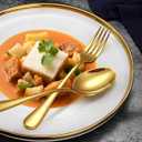 EUIRIO 40Pcs Gold Silverware Set, Stainless Steel Flatware Cutlery Set Service for 8, Mirror Polished Gold Utensils Set Include Forks Spoons Knives for Home, Wedding, Restaurant, Dishwasher Safe