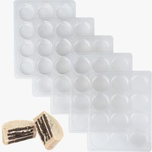 Chocolate Covered Round Cookies Molds, Biscuit Chocolate Mold, PET Plastic Mold-Round Cookies Mold Cylindrical Cylinder Candy Pudding. (Small)