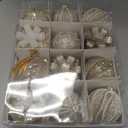 12PCS Gold Champagne Christmas Ornaments, 3.15" Clear & Glitter Balls and Gift Box Decorations, Shatterproof Hanging Ornaments for Christmas Tree, Elegant Luxury Holiday Dcor