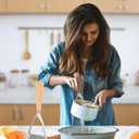 Brigii Potato Masher with Wooden Handle, Manual Potato Press for Kitchen Tool, Aluminum Alloy Potato Ricer For Fluffy Mashed Potato